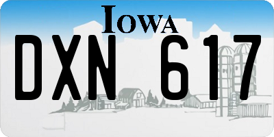 IA license plate DXN617