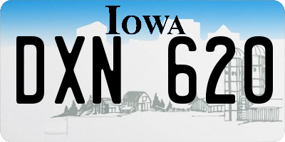 IA license plate DXN620
