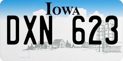 IA license plate DXN623