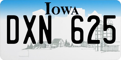 IA license plate DXN625