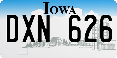 IA license plate DXN626
