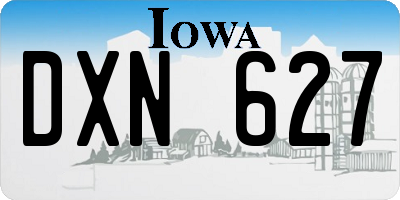 IA license plate DXN627