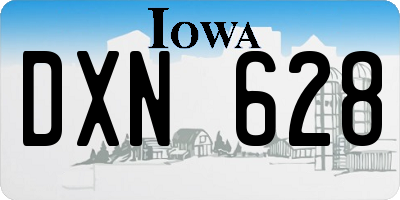 IA license plate DXN628