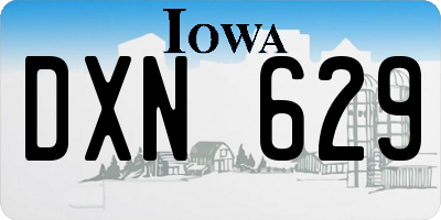 IA license plate DXN629