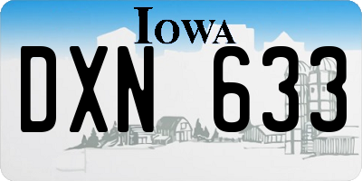 IA license plate DXN633