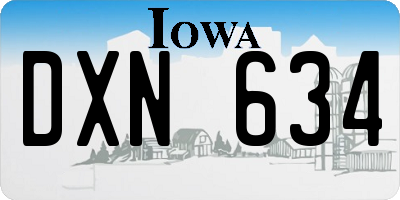 IA license plate DXN634