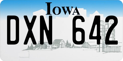 IA license plate DXN642
