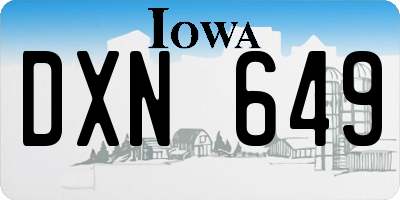 IA license plate DXN649