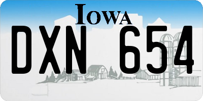 IA license plate DXN654