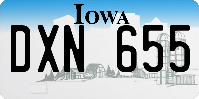 IA license plate DXN655