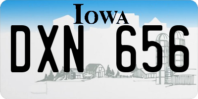 IA license plate DXN656