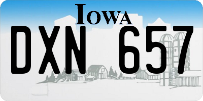 IA license plate DXN657