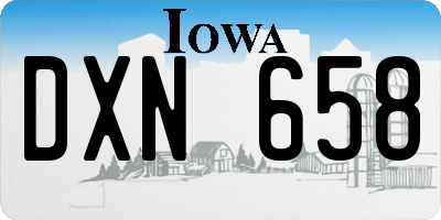 IA license plate DXN658