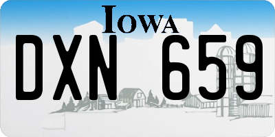IA license plate DXN659