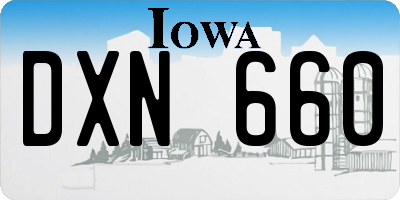 IA license plate DXN660