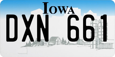 IA license plate DXN661