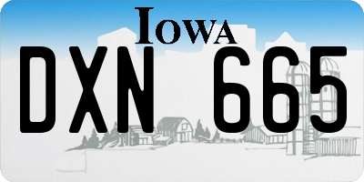 IA license plate DXN665