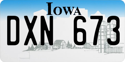IA license plate DXN673