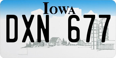 IA license plate DXN677