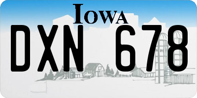 IA license plate DXN678