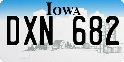 IA license plate DXN682