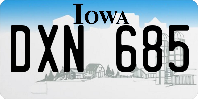 IA license plate DXN685