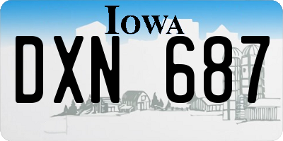 IA license plate DXN687