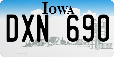 IA license plate DXN690