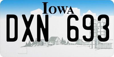 IA license plate DXN693