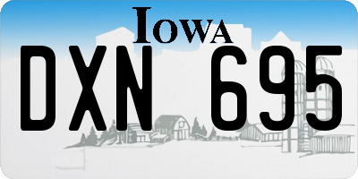 IA license plate DXN695