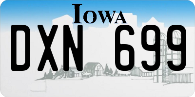 IA license plate DXN699
