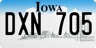 IA license plate DXN705