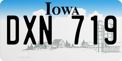 IA license plate DXN719