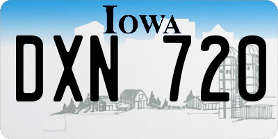 IA license plate DXN720