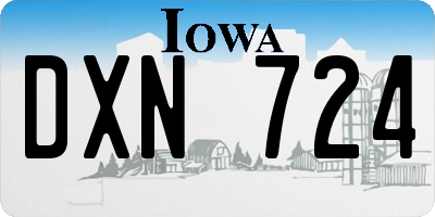 IA license plate DXN724