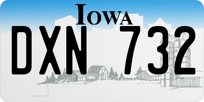IA license plate DXN732