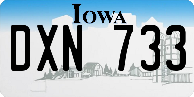 IA license plate DXN733