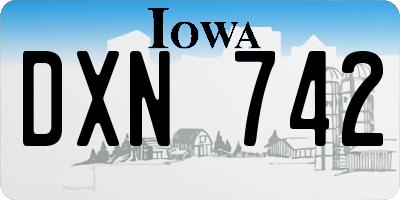 IA license plate DXN742