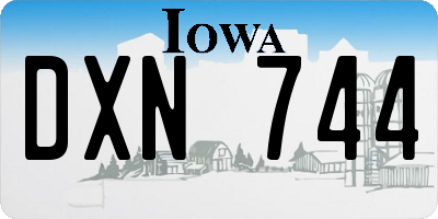 IA license plate DXN744