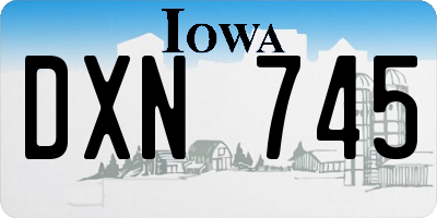 IA license plate DXN745