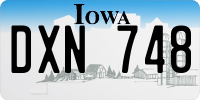 IA license plate DXN748