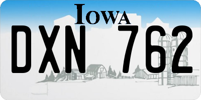 IA license plate DXN762