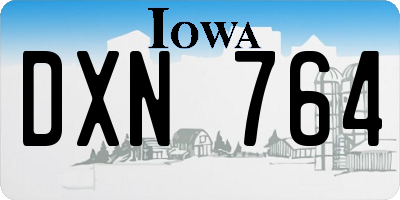 IA license plate DXN764