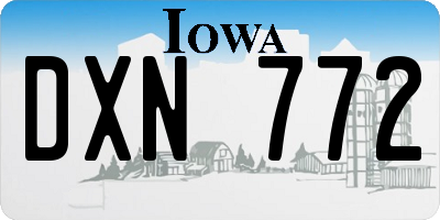 IA license plate DXN772