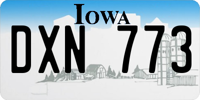 IA license plate DXN773
