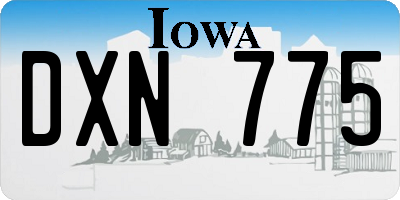 IA license plate DXN775