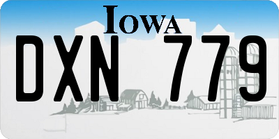 IA license plate DXN779