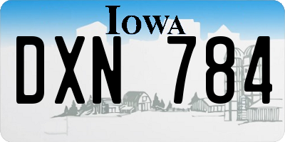 IA license plate DXN784