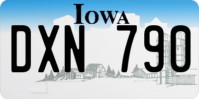 IA license plate DXN790