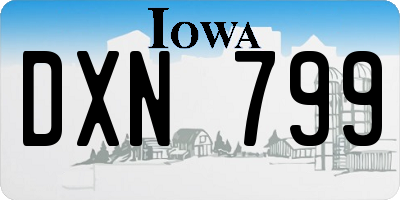 IA license plate DXN799